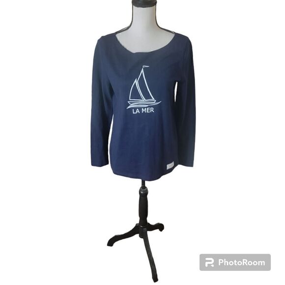 Talbots 100% Cotton Long Sleeved Graphic Top. Size M. - Picture 5 of 8